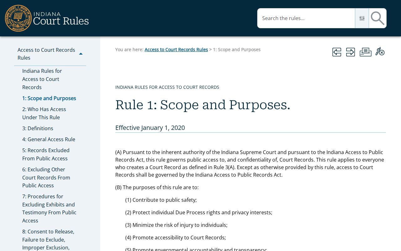 Jackson County court calendar public access under Rule 1