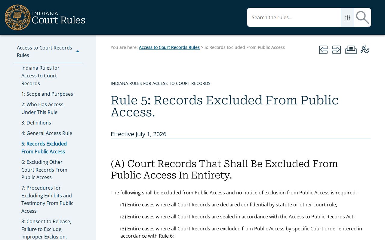 Jackson County court date limits under Access Rule 5